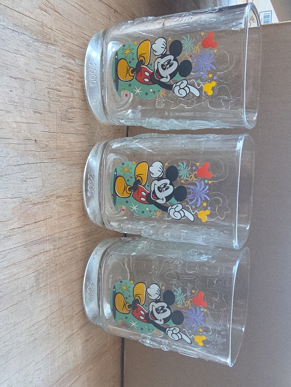 Disney Mickey Mouse Cocktail Glasses with Colorful Character Art - Set of 3
